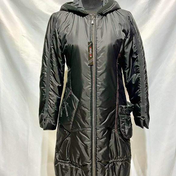 NWT PLANETE INTERDITE PARIS Long Puffer Down Coat Jacket Size 2 - Medium/Large - Picture 2 of 15